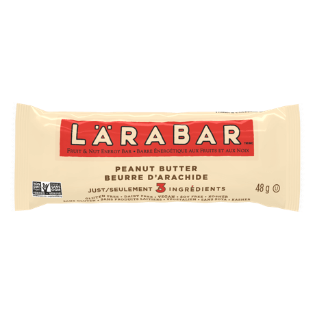 One Peanut Butter Larabar, 48g, front of single pack.