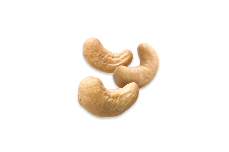 Three Cashew nuts