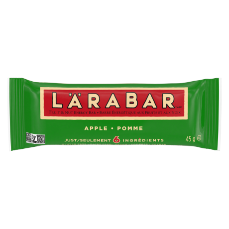 Larabar CA, Apple, front of single pack, 45g