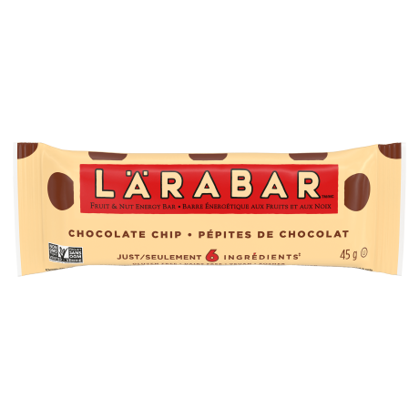 Larabar CA, Chocolate Chip, front of single pack, 45g