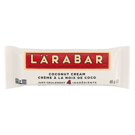 Larabar CA, Cocnut Cream, front of single pack, 45g