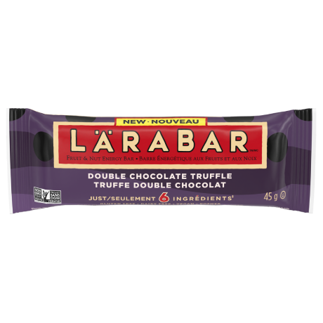 Larabar CA, Double Chocolate Truffle, front of single pack, 45g
