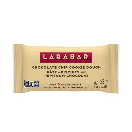 Larabar CA, Chocolate Chip Cookie Dough, front of single pack, 22g